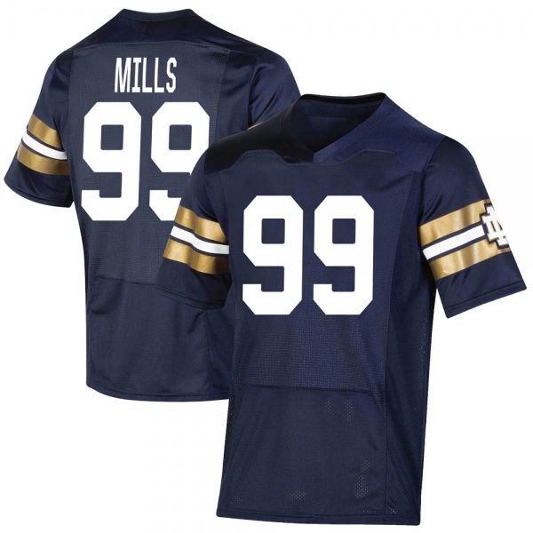 Rylie Mills Notre Dame Fighting Irish NCAA Youth #99 Navy Premier 2021 Shamrock Series Replica College Stitched Football Jersey SWZ5655ZC